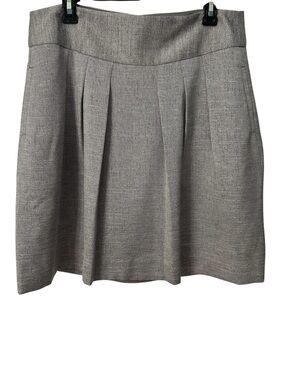 The Limited Pleated A-Line Skirt NWT Neutral Gray Career Academia Size Large